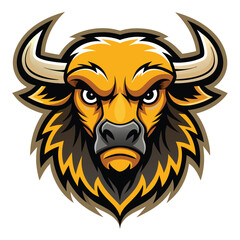 buffalo head logo illustration