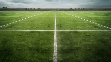 Photos of Football field lines background.