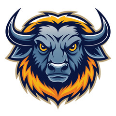 buffalo head logo illustration