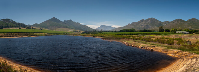 Waboomskraal in the Outeniqua Mountains Hops farms and fynbos, floral kingdom in South Africa.