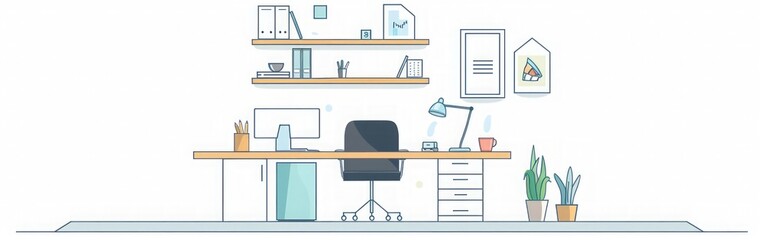 Modern Minimalist Office Workspace Design