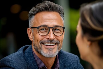 Smiling Financial Advisor Talking To A Mixed-Race Female Colleague, Discussing Opportunities