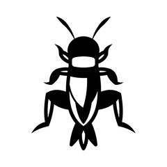 Cricket Insect Solid Black