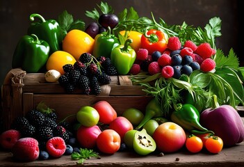 vibrant food display showcasing colorful ingredients varied textures lively culinary experience, appetizing, buffet, catering, chef, delicacies, dessert