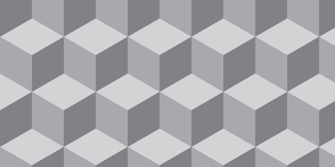 Minimal abstract white and gray background from cubes vector art. Geometric tiles and mosaic creative stylish seamless pattern block cube background. minimal hexagon Cubes mosaic shape vector design