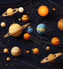 Solar system planets sun earth jupiter planet poster astrology saturn stars Space wallpaper