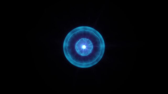 青い魂のような丸いオーラエナジー
