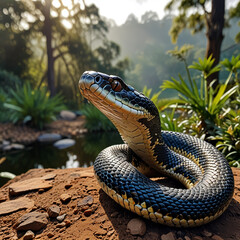 Fototapeta premium snake in the grass