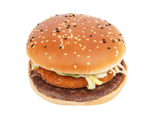 hamburger isolated on white background