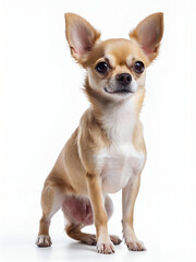 Obraz premium chihuahua puppy on white background, chihuahua dog