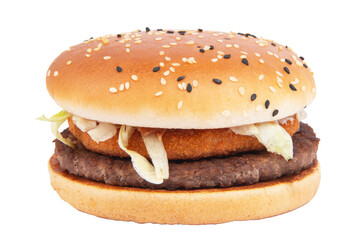 hamburger isolated on white background