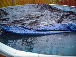 frozen above ground pool