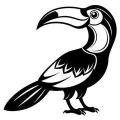 Great hornbill with art vector