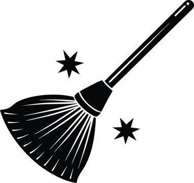 recommend clip art: Sparkle sweep brush vector silhouette illustration design
