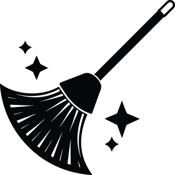 recommend clip art: Sparkle sweep brush vector silhouette illustration design