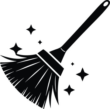 recommend clip art: Sparkle sweep brush vector silhouette illustration design