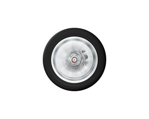 Car wheels spin at high speed , car wheels with brake isolated © BLKstudio