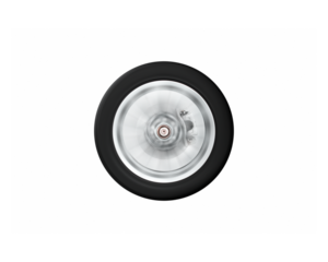 Car wheels spin at high speed , car wheels with brake isolated
