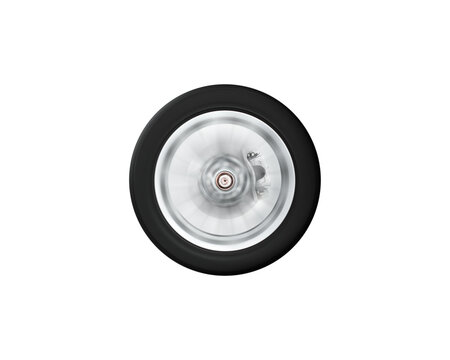 Car wheels spin at high speed , car wheels with brake isolated