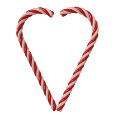 Fototapeta premium Christmas realistic candy cane 3d rendered icon on transparent background