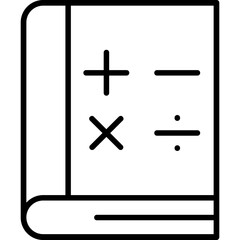 Math Book Vector Icon Design
