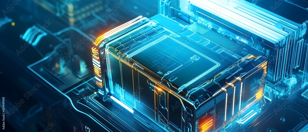 Poster engineering showcasing advanced lithium ion battery technology intricate thermal management system a