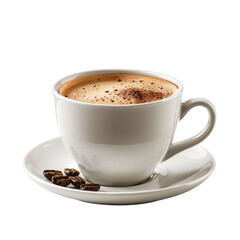 Fototapeta premium Indulge in the Rich Aroma of Freshly Brewed Coffee: A Cozy Cup that Invites You to Savor Every Sip, Capturing the Essence of Comfort and Warmth in Every Moment.