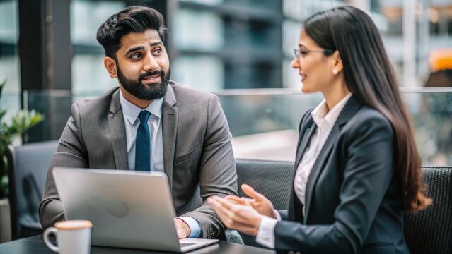 Indian HR manager discussing strategies to improve employee retention.
