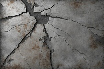 Obraz premium Damaged Surface Texture with Distressed Cracks and Fractures