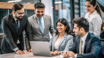 Indian HR staff facilitating the onboarding process for new hires.
