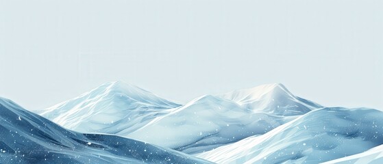 Obraz premium A mountain range covered in snow