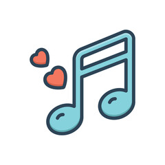 Obraz premium Color illustration icon for love it