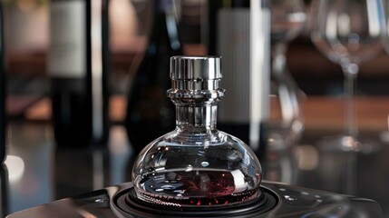 Elegant Wine Decanter on a Tabletop