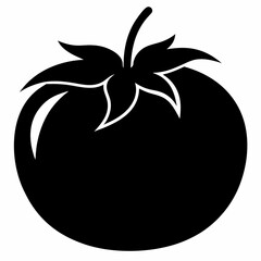 Tomato isolated on white, tomato vector illustration, fish vector art, tomato silhouette, food vector icon, tomato line art, eps