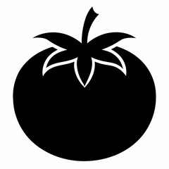 Tomato isolated on white, tomato vector illustration, fish vector art, tomato silhouette, food vector icon, tomato line art, eps