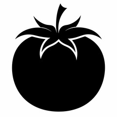 Tomato isolated on white, tomato vector illustration, fish vector art, tomato silhouette, food vector icon, tomato line art, eps