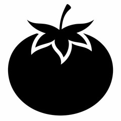 Tomato isolated on white, tomato vector illustration, fish vector art, tomato silhouette, food vector icon, tomato line art, eps