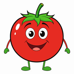 Tomato isolated on white, tomato vector illustration, fish vector art, tomato silhouette, food vector icon, tomato line art, eps