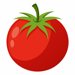 Tomato isolated on white, tomato vector illustration, fish vector art, tomato silhouette, food vector icon, tomato line art, eps