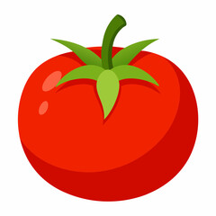 Tomato isolated on white, tomato vector illustration, fish vector art, tomato silhouette, food vector icon, tomato line art, eps