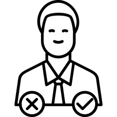 Decision Making Vector Icon Design