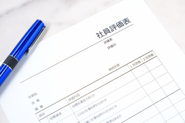 人員配置や昇進・昇給などで使用する「社員評価表」を書く
