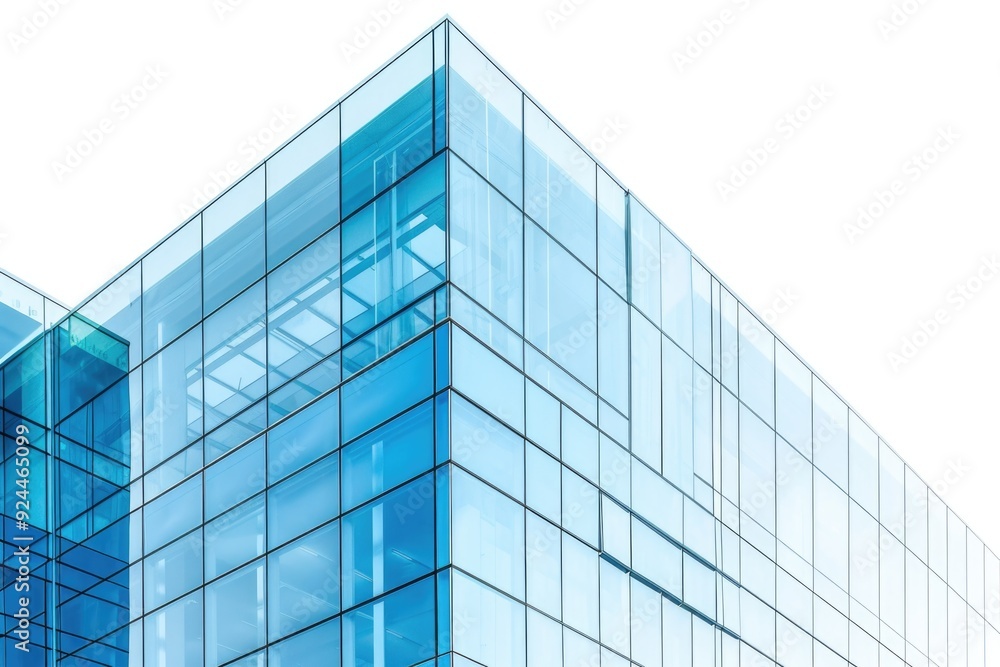 Poster a large city building with numerous windows on multiple floors, ideal for urban or modern themes