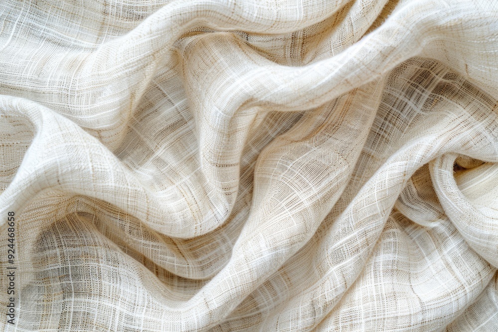Poster a close-up shot of a white fabric with intricate details