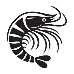 Shrimp Silhouette Vector. This is an editable and printable vector