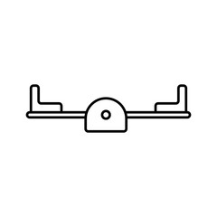 Seesaw editable line icon vector object