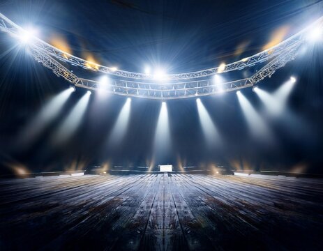 Un gran escenario lleno de luces, listo para el espect&aacute;culo