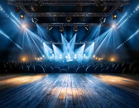 Un gran escenario lleno de luces, listo para el espect&aacute;culo