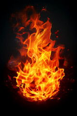Obraz premium 3d fire with flames