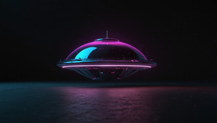 Obraz premium Image of a UFO landing on earth, AI generated 13